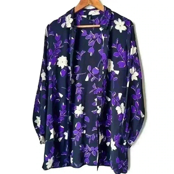 Vero Moda Women’s Floral Purple Black Bohemian
Ethereal Fairy Core Blouse Small - Picture 1 of 9